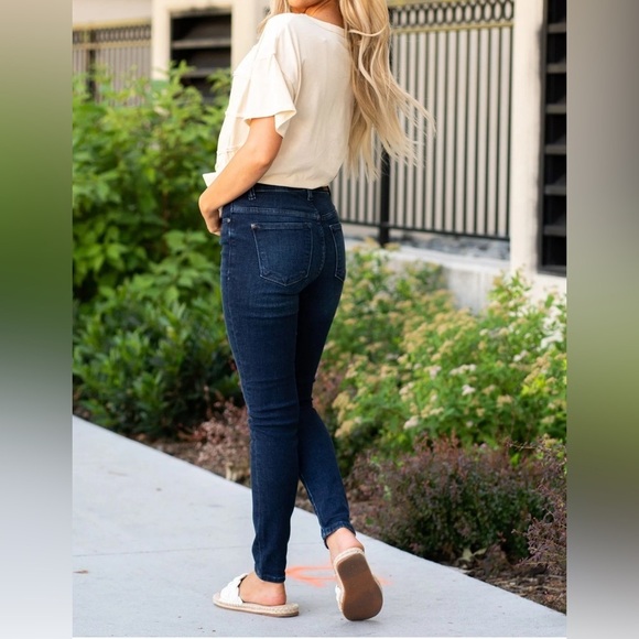 Judy Blue Aspen Skinny Fit High Rise Dark Wash Jeans JB82132DK Size 5/27 - Picture 3 of 14